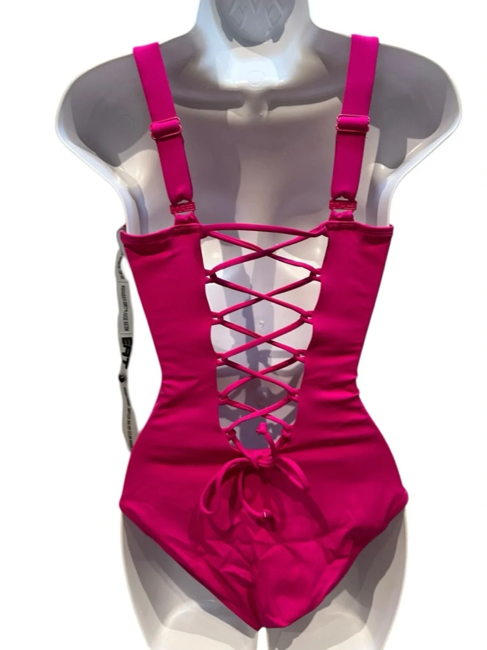 Ta3 Squarey Pink One Piece Swimsuit Bathing Suit XS Regular / Long New with Tag